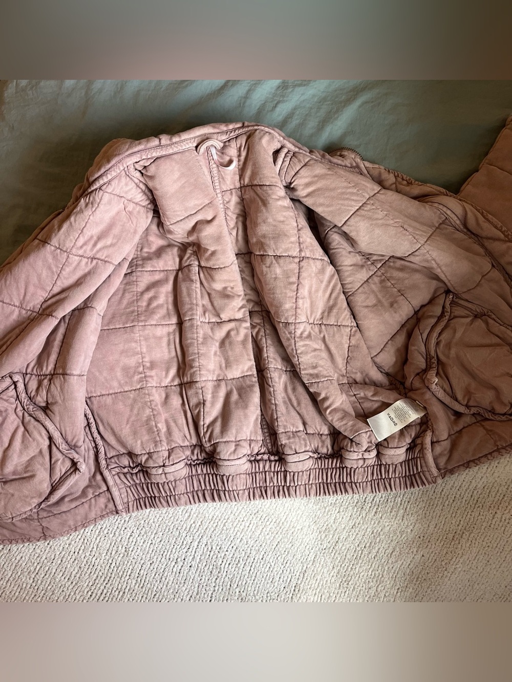 Free People Dusty Mauve Quilted Jacket - Picture 4 of 5
